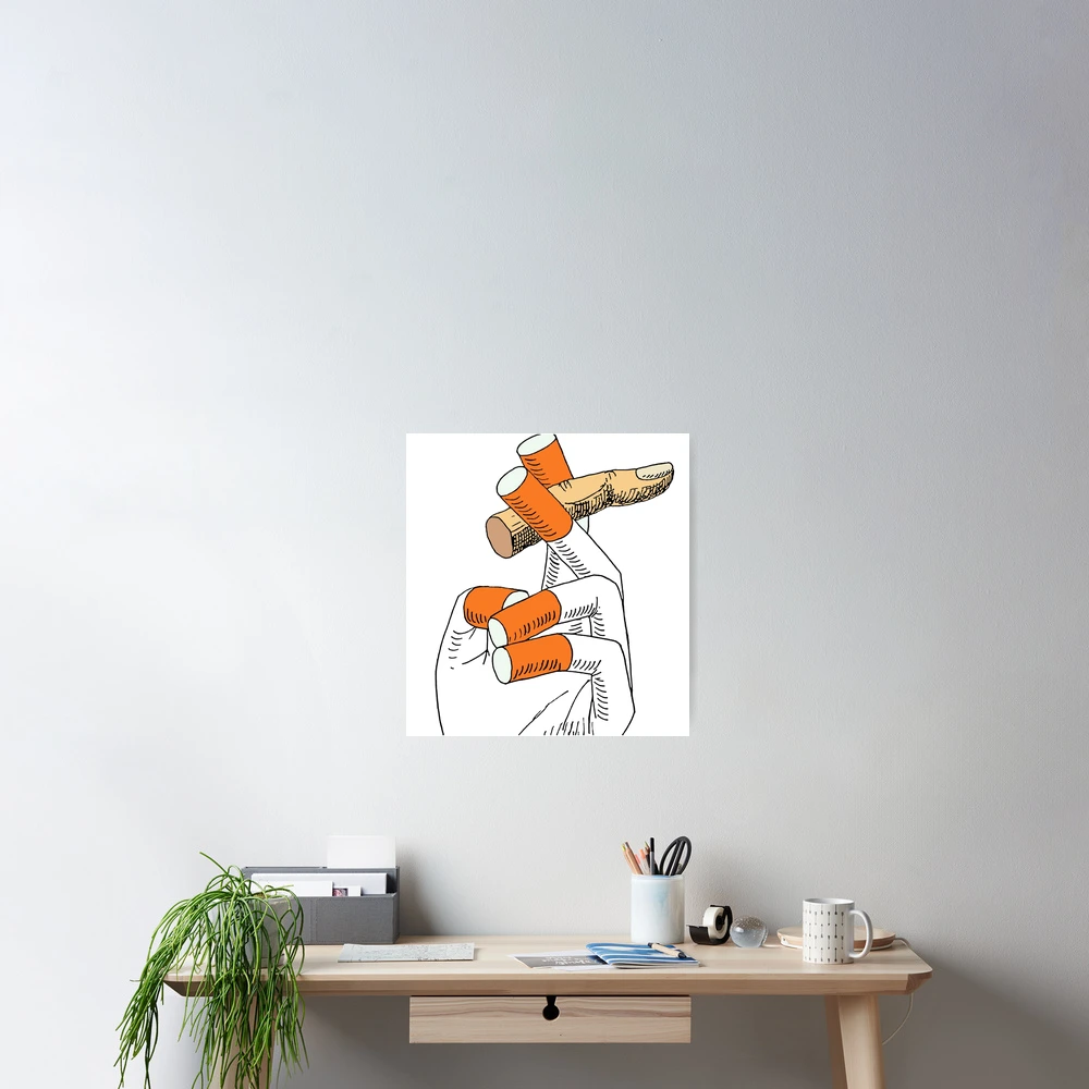 cigarette hand smoking finger a Sticker Free Images : hand, white,