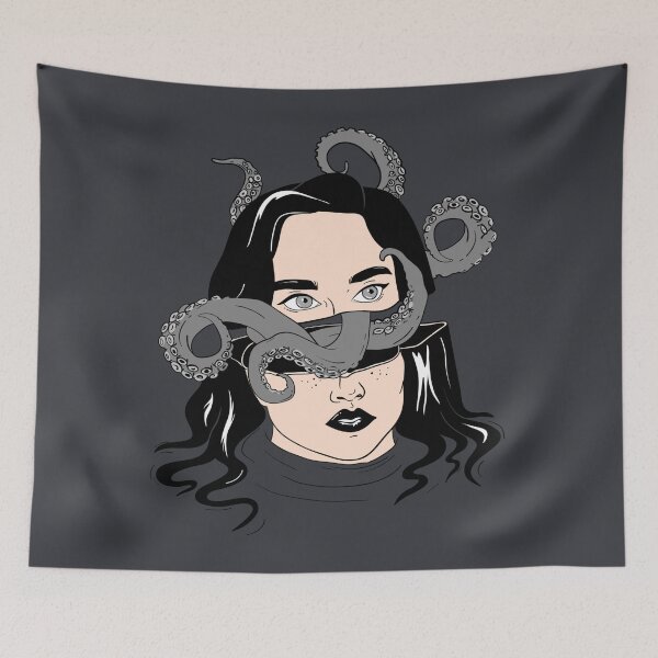 Item preview, Kraken in Woman's Head. designed and sold by shirtdan.