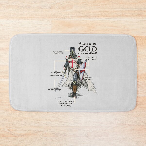 Item preview, Templar Shield Cross Medieval Warrior Sword Knights Templar Armor of God Helmet Emblem  designed and sold by TopTeeShop.
