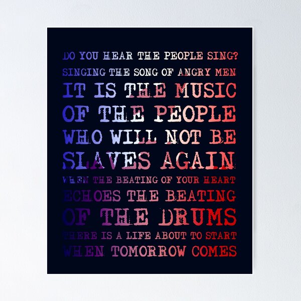 Les Misérables I Dreamed A Dream White Heart Song Lyric Quote Music Print 