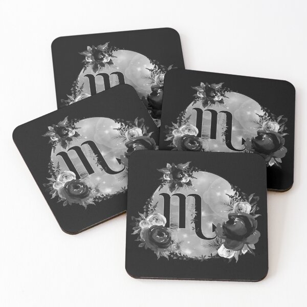 Item preview, Scorpio Zodiac Horoscope Gothic Black Floral Monogram designed and sold by Bumblefuzzies.