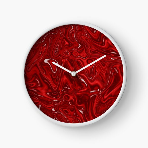 Scarlet Swirl Clock