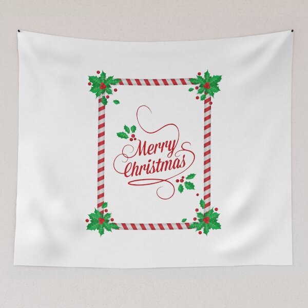 Item preview, Merry Christmas border , holly , Season december and frame postcard	 designed and sold by MarketVisionAV.