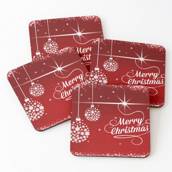 Item preview, Merry Christmas snowflake balls , Season december, frame red background	 designed and sold by MarketVisionAV.