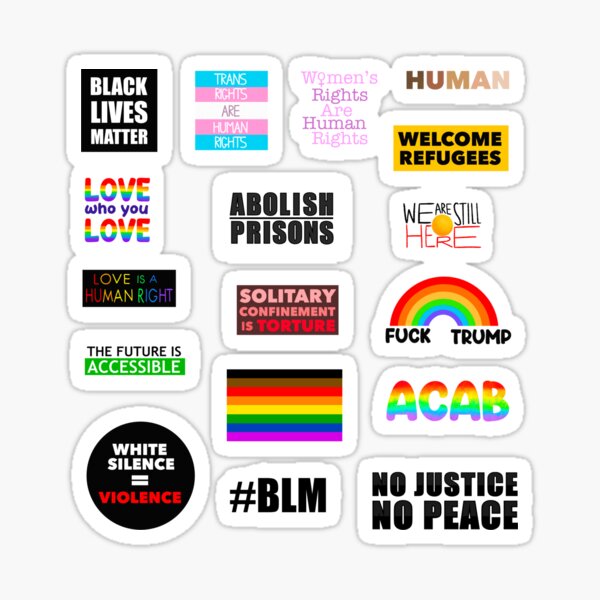 Autocollants des droits de l'homme Sticker