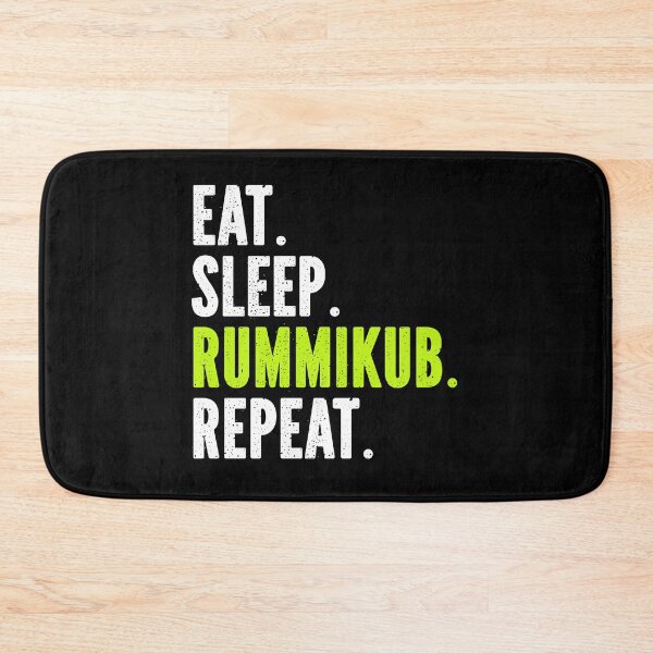 Item preview, Eat Sleep Rummikub Repeat (Fluro) designed and sold by Eatmyshirtz.