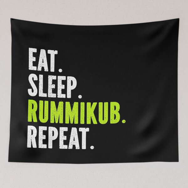 Item preview, Eat Sleep Rummikub Repeat (Fluro) designed and sold by Eatmyshirtz.