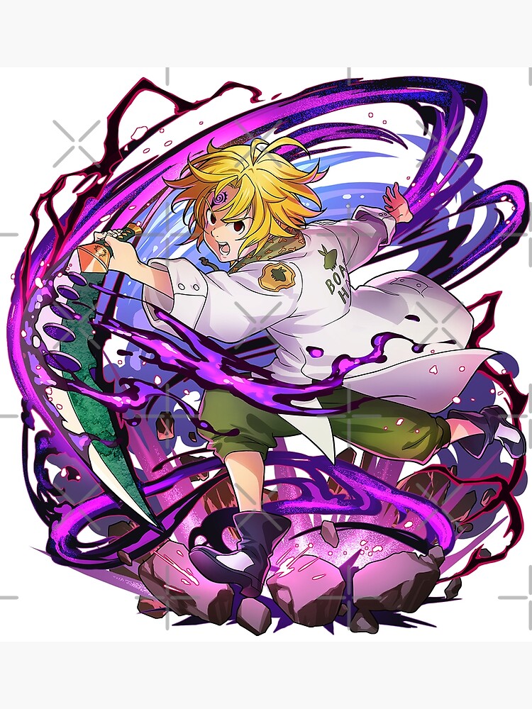 Meliodas The Seven Deadly Sins Merlin Gluttony, zeldris, purple