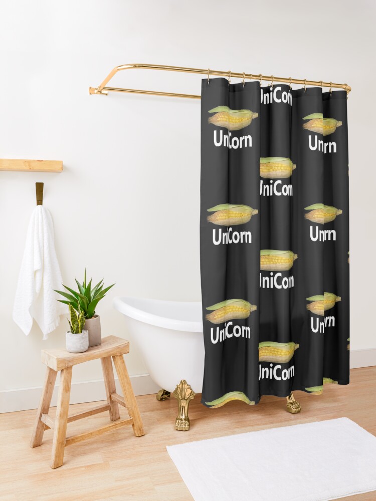 Alternate view of Cute Unicorn Shower Curtain