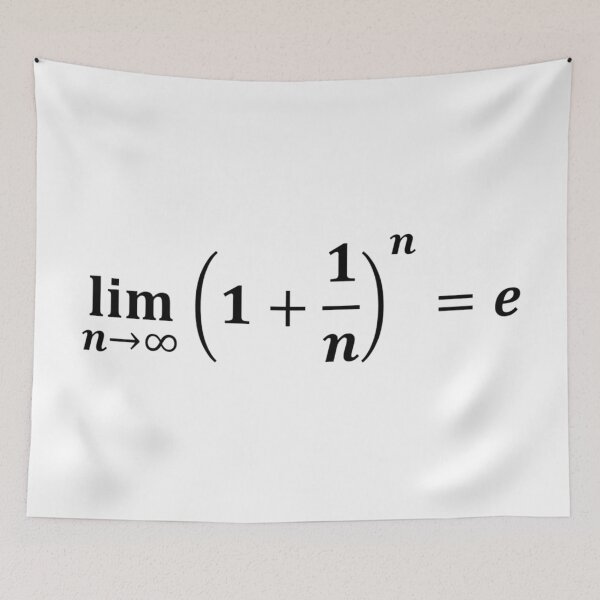 Item preview, math equations: limit equals e: exponential, calculus and math designed and sold by NoetherSym.