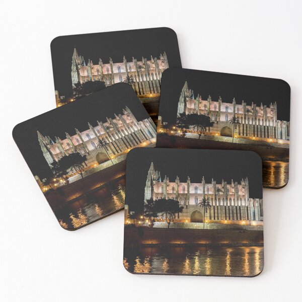 Item preview, Cathedral of Palma de Mallorca at night designed and sold by Ulysse Pixel.