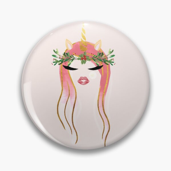 Item preview, Christmas Unicorn in Pink designed and sold by BlushPearls.