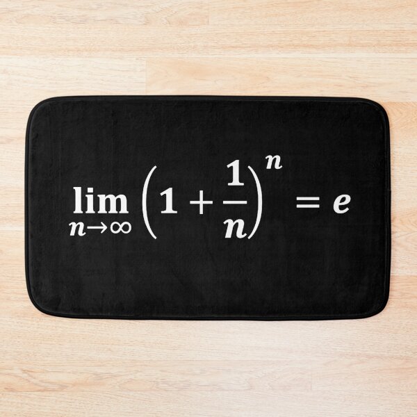 Item preview, math equations: limit equals the exponential e, calculus and math designed and sold by NoetherSym.