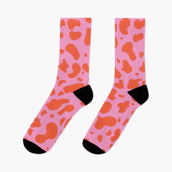 Item preview, Vacas Kawaii Orange Pink Cow Pattern Print designed and sold by 1604techni.