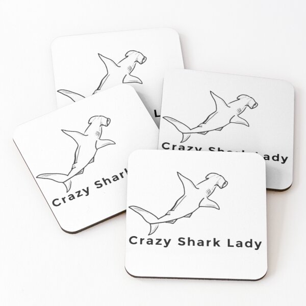 Item preview, crazy shark lady designed and sold by NancyArtDesigns.