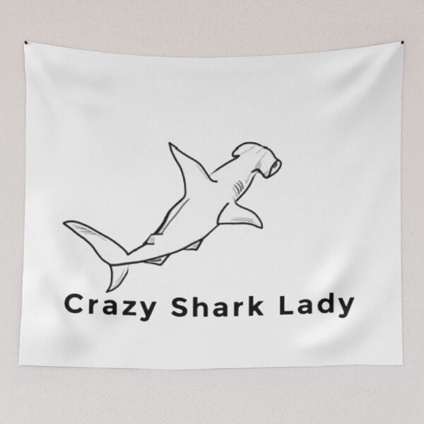 Item preview, crazy shark lady designed and sold by NancyArtDesigns.