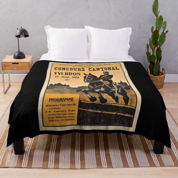 Artikelvorschau, retro coucours cantonal hippique militaire yverdon vintage reclame entworfen und verkauft von CorasPosters.
