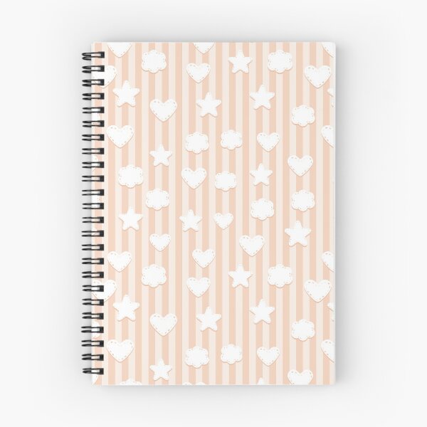 Item preview, Orange Nursery Stars Hearts Clouds Stripes Pattern designed and sold by everything4eva.