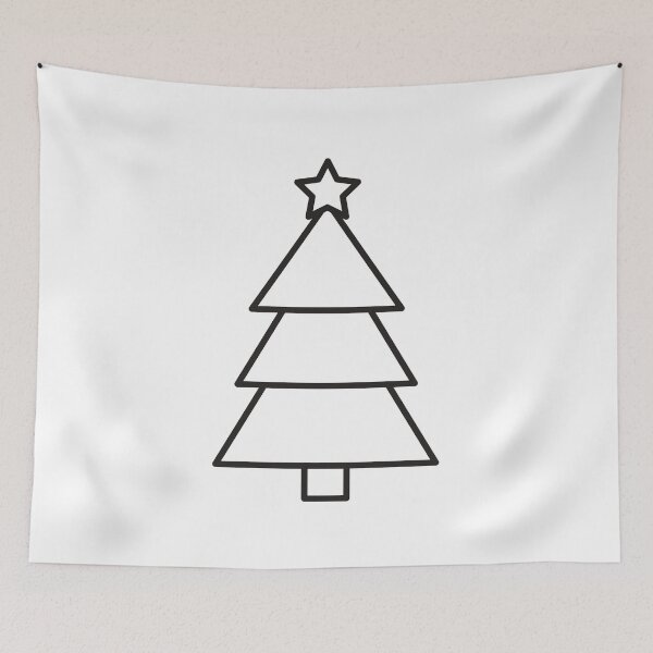 Item preview, Minimal Christmas Tree Outline designed and sold by ennbe.