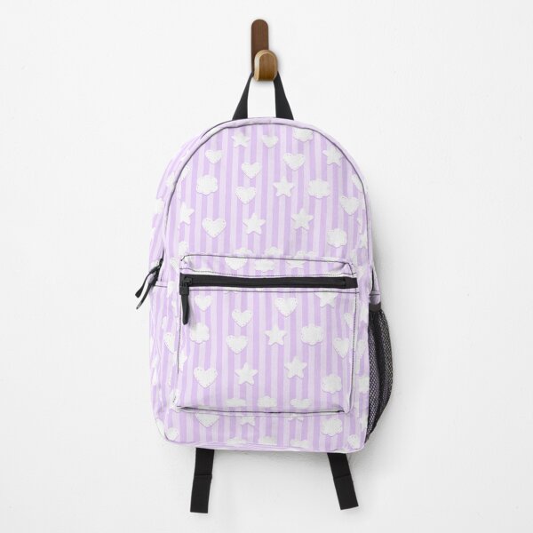Item preview, Purple Nursery Stars Hearts Clouds Stripes Pattern designed and sold by everything4eva.
