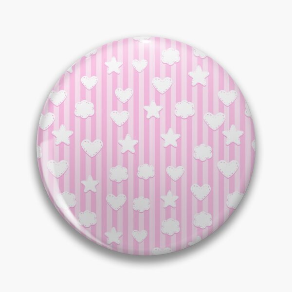 Item preview, Pink Nursery Stars Hearts Clouds Stripes Pattern designed and sold by everything4eva.