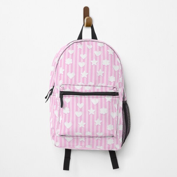 Item preview, Pink Nursery Stars Hearts Clouds Stripes Pattern designed and sold by everything4eva.