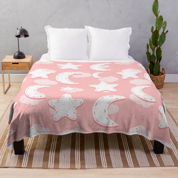 Item preview, Red Nursery Moon and Stars Pattern designed and sold by everything4eva.
