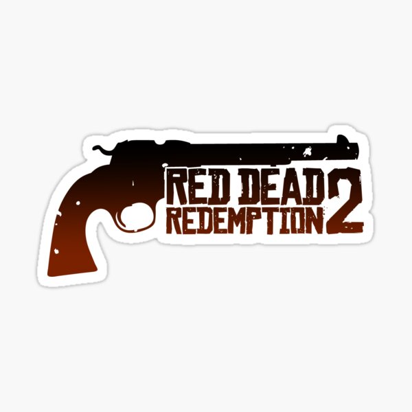 Red ded' redemption 2, rdr2, ps, xbox game logo design T-Shirt Sticker