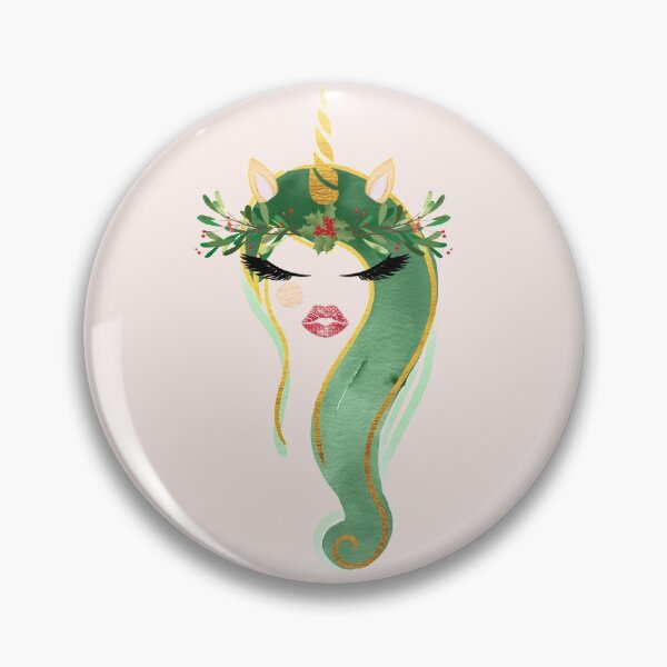 Item preview, Elegant Christmas Unicorn in Green designed and sold by BlushPearls.