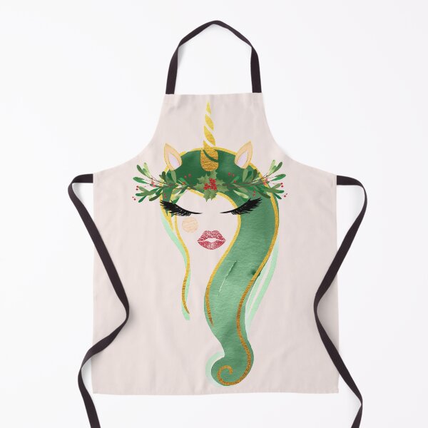 Item preview, Elegant Christmas Unicorn in Green designed and sold by BlushPearls.