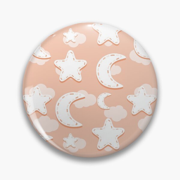 Item preview, Orange Nursery Moon and Stars Pattern designed and sold by everything4eva.