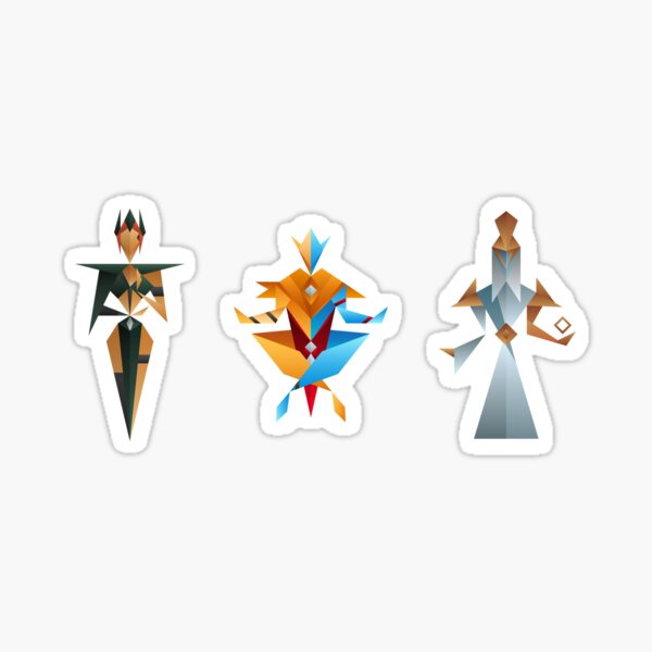 Abstract Tribunal Gods Sticker