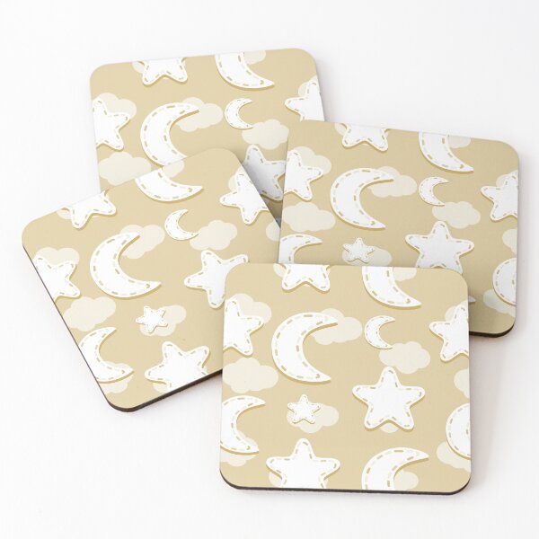 Item preview, Yellow Nursery Moon and Stars Pattern designed and sold by everything4eva.