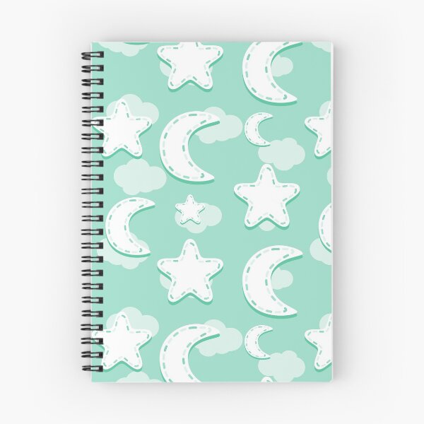 Item preview, Turquoise Nursery Moon and Stars Pattern designed and sold by everything4eva.