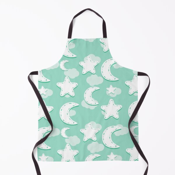 Item preview, Turquoise Nursery Moon and Stars Pattern designed and sold by everything4eva.