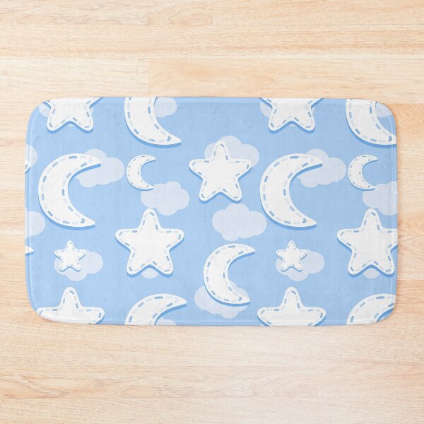 Item preview, Blue Nursery Moon and Stars Pattern designed and sold by everything4eva.