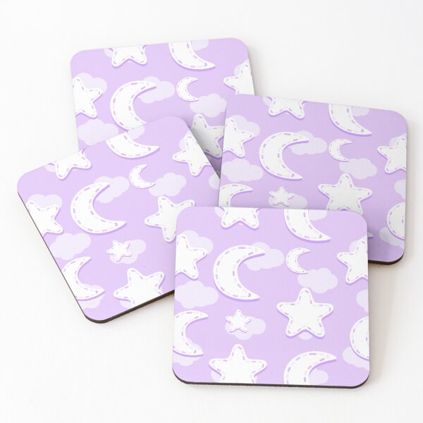 Item preview, Purple Nursery Moon and Stars Pattern designed and sold by everything4eva.