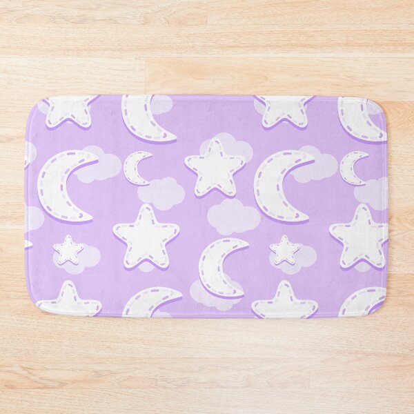 Item preview, Purple Nursery Moon and Stars Pattern designed and sold by everything4eva.