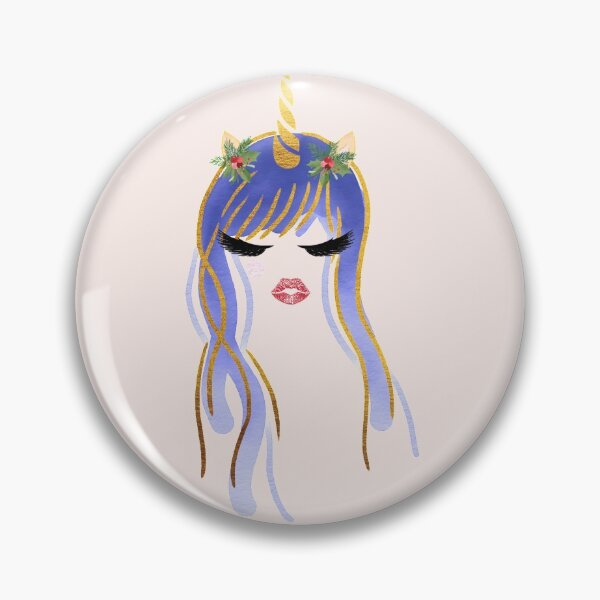Item preview, Elegant Christmas Unicorn in Blue designed and sold by BlushPearls.