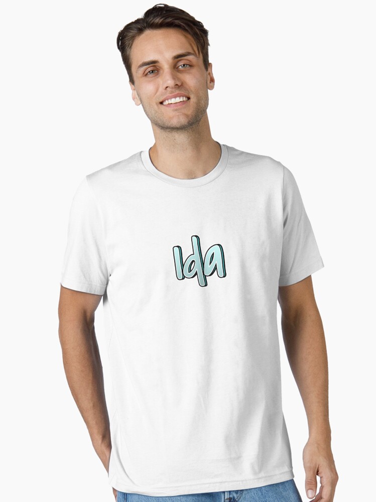Blue Ida lettering in graffiti design