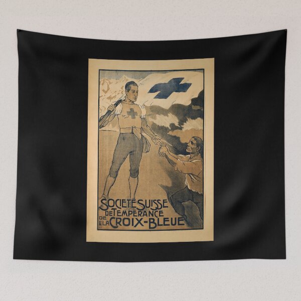 Item preview, retro societe suisse de temperance de la croix bleue vintage reclame designed and sold by CorasPosters.