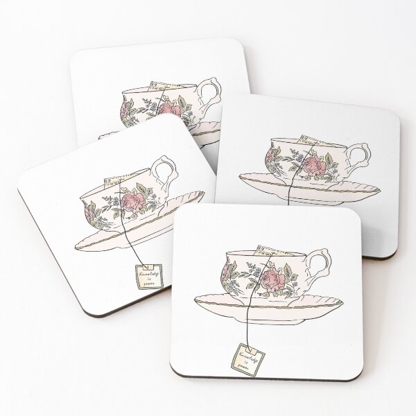 Item preview, "Knowledge is Power" Vintage Teacup designed and sold by ladybugswall.