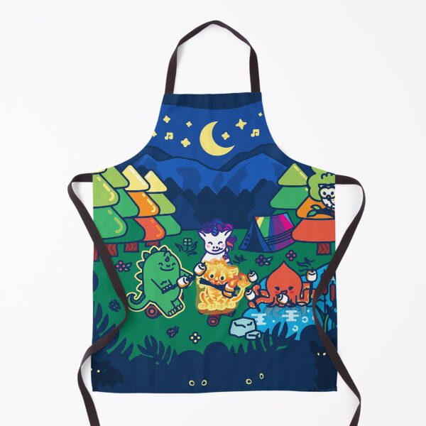 Item preview, Yuni Diploo Figer Poulpa at camp eating Marsh-mallows - Creatober 2020 day 25 designed and sold by TokiPY.