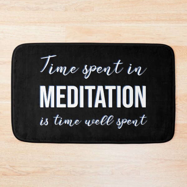 Item preview, Dont hate, meditate! Meditation is time well spent | White and blue yoga slogan designed and sold by DeliriousSteve.