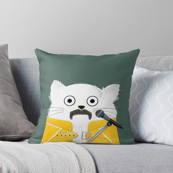 Cat Freddie Throw Pillow