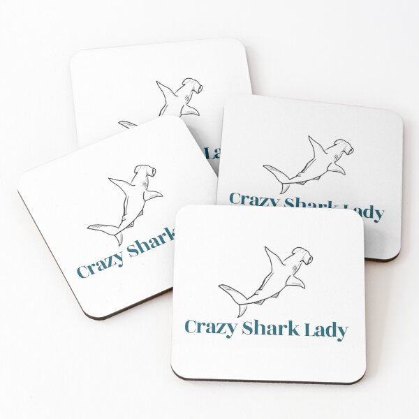 Item preview, crazy shark lady designed and sold by NancyArtDesigns.