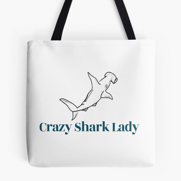 Item preview, crazy shark lady designed and sold by NancyArtDesigns.