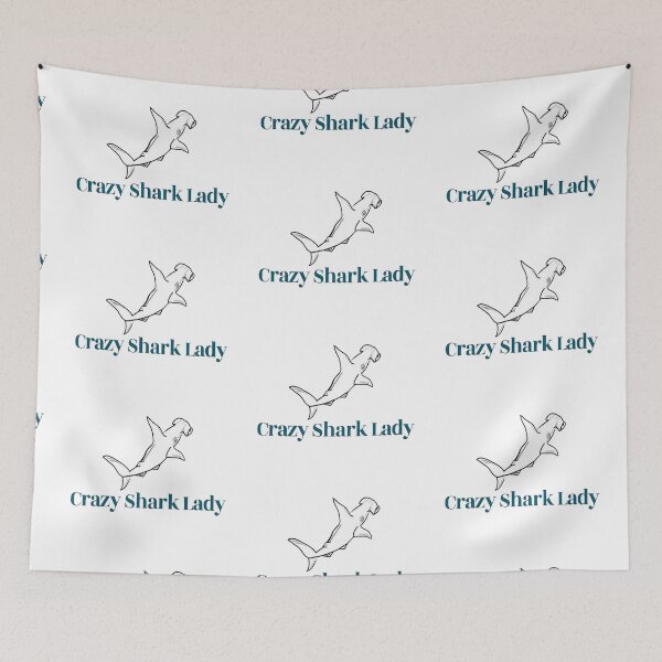 Item preview, crazy shark lady designed and sold by NancyArtDesigns.