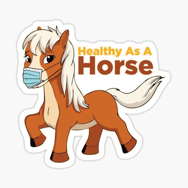 healthy Horse with a mask Sticker