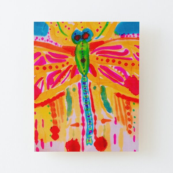 Dragonfly Burst Wood Mounted Print